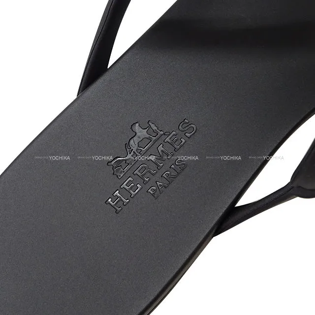 2022 SS HERMES sandals Egerie Noir (Black) Rubber #37[BRAND NEW][Authentic]