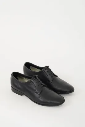 Black Leather Lace Up Derby