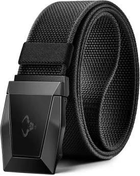 BULLIANT Tactical Belt for Men, Men Stretch Nylon Web Gift Belt 1.5"-Hiking Rigger Military Work-Quick Release