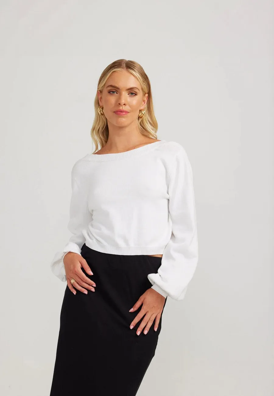 Charlie Holiday Arianna Cardigan Ecru