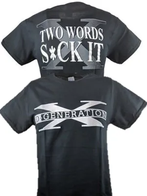 DX D-Generation X Two Words Suck It Classic Logo Black T-shirt