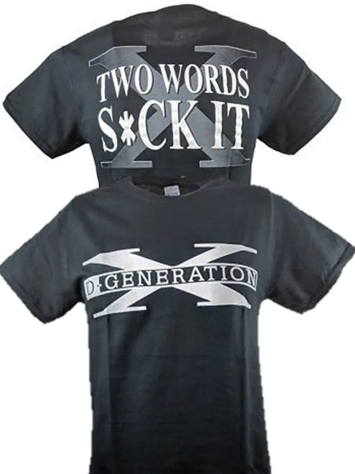 DX D-Generation X Two Words Suck It Classic Logo Black T-shirt
