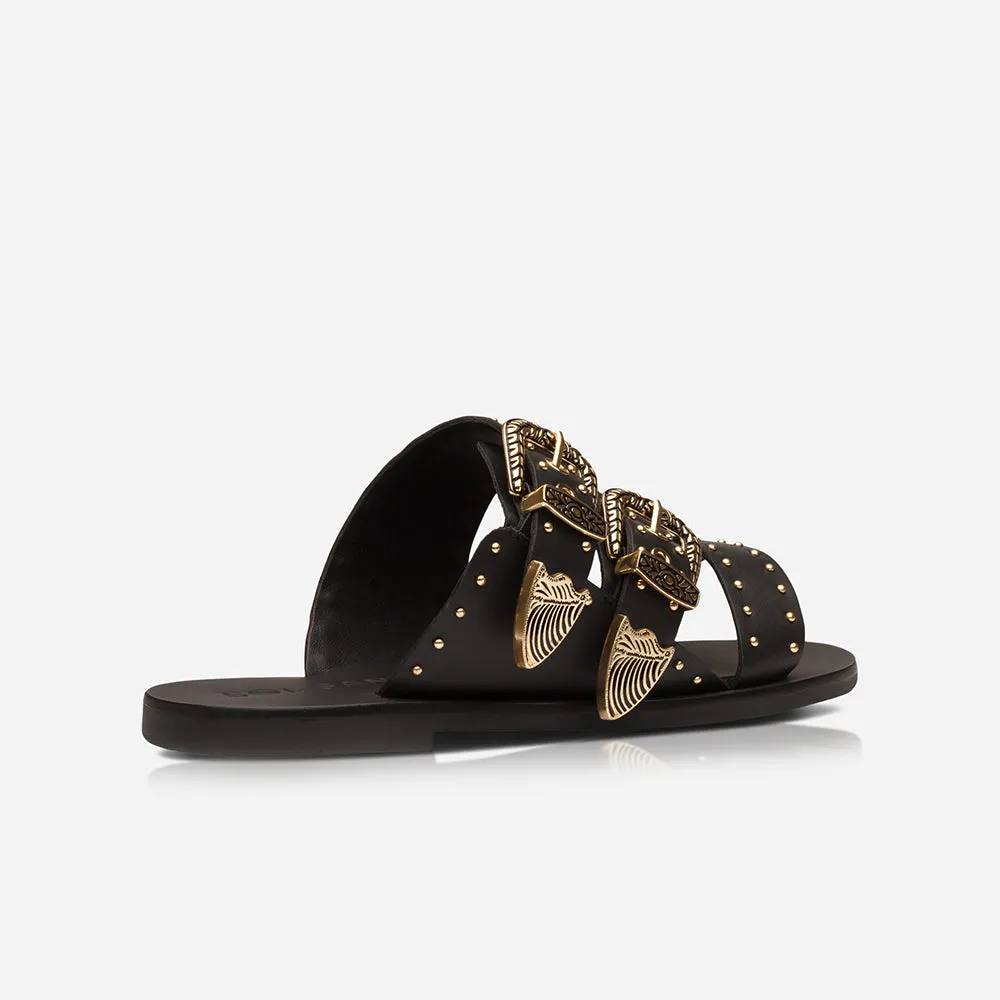 Eastwood Stud Slide Black/Gold
