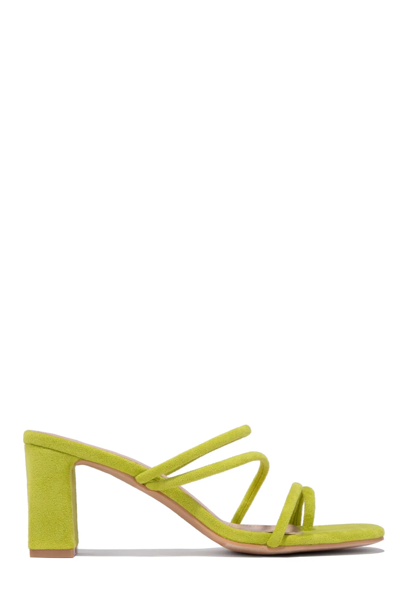 Elci Block Mid Heel Mules - Nude
