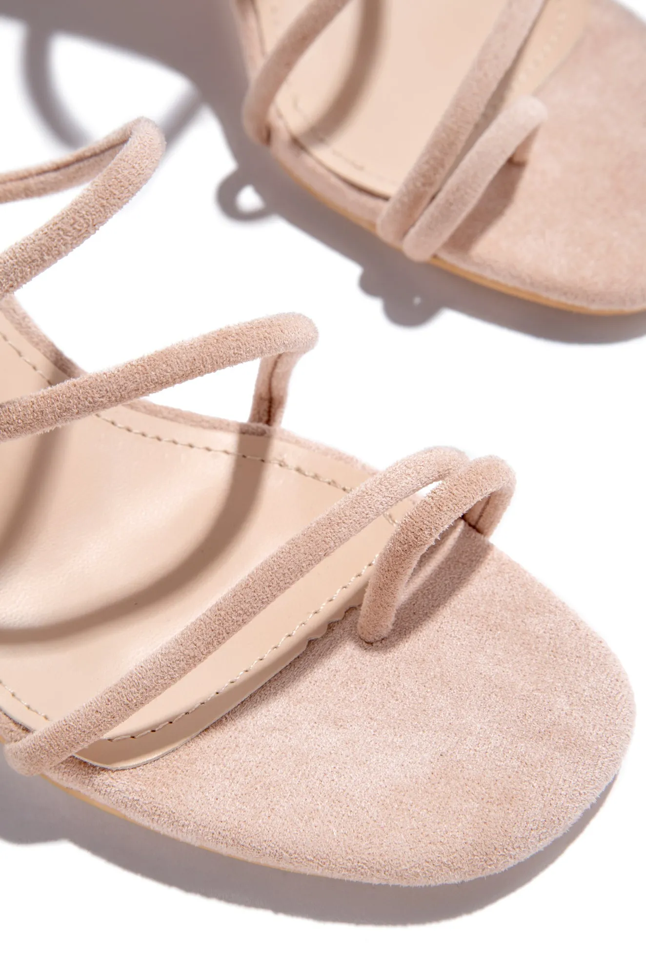 Elci Block Mid Heel Mules - Nude