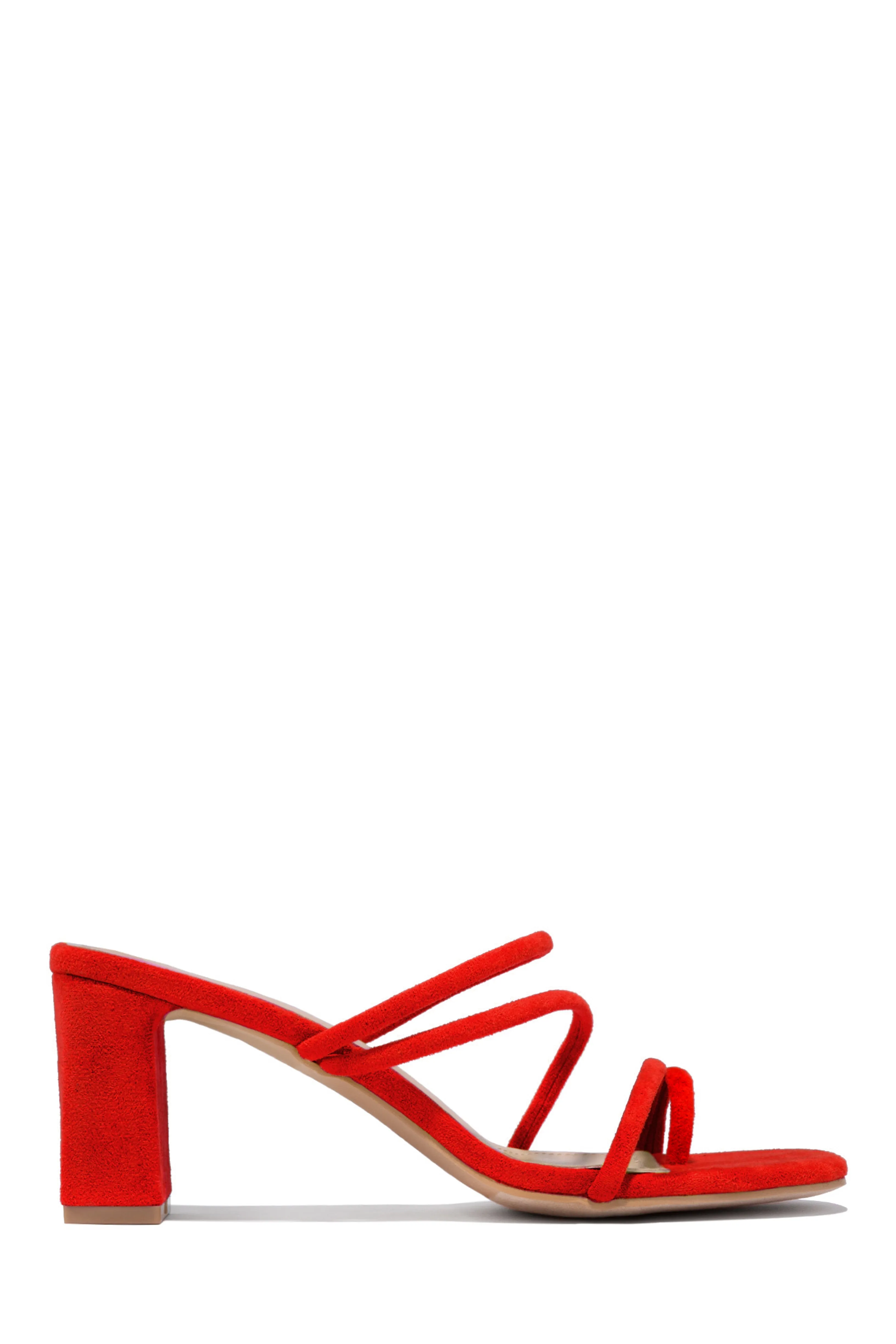 Elci Block Mid Heel Mules - Nude
