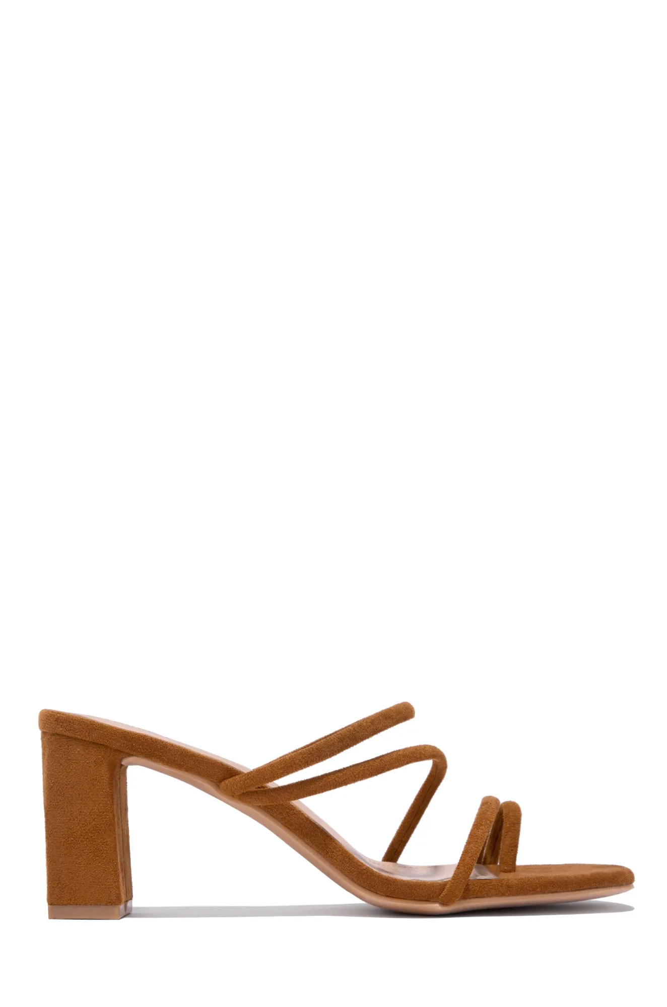 Elci Block Mid Heel Mules - Nude