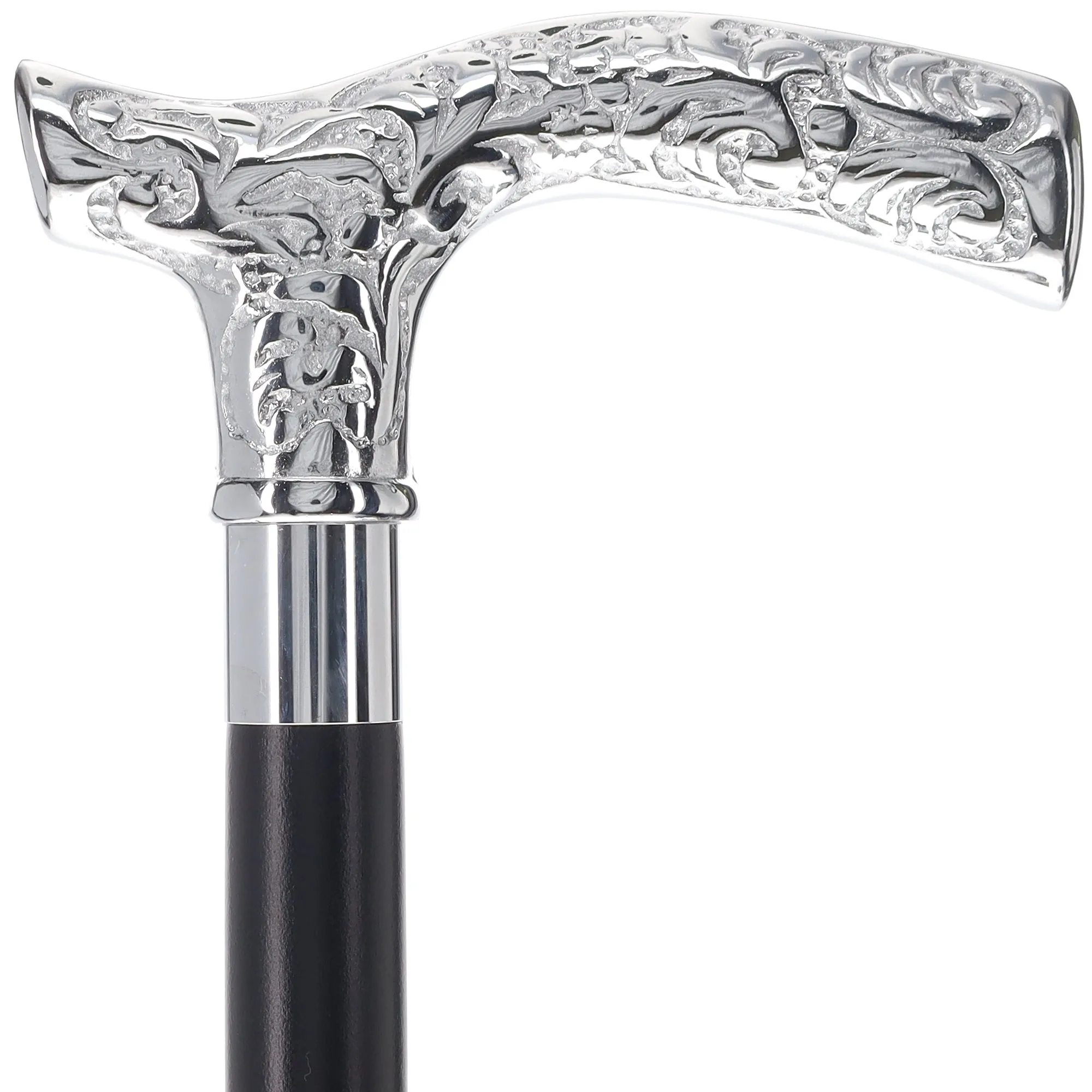 Fritz Premium Chrome Brass Cane: Custom Shaft & Collar