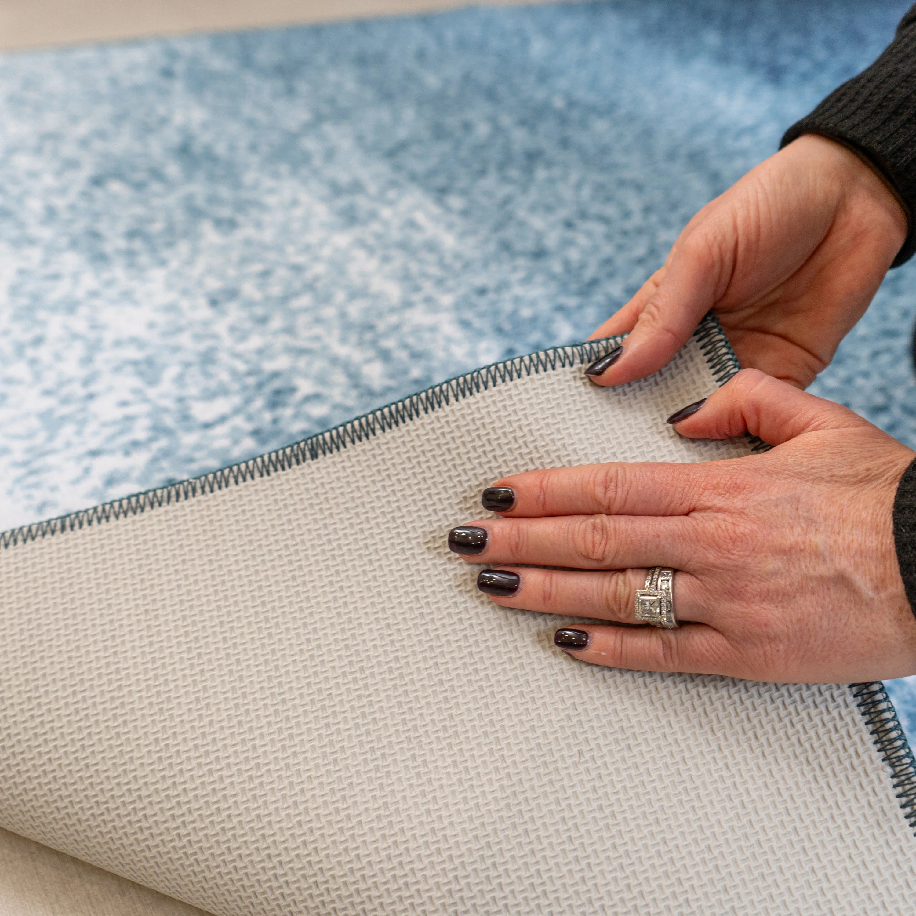 Lex Washable Rug by Fusion in Blue 120 x 180cm