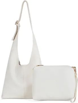 Montana West Hobo Bags Purse for Women Ultra Soft Foldable Shoulder Slouchy Handbags with Cosmetic bag