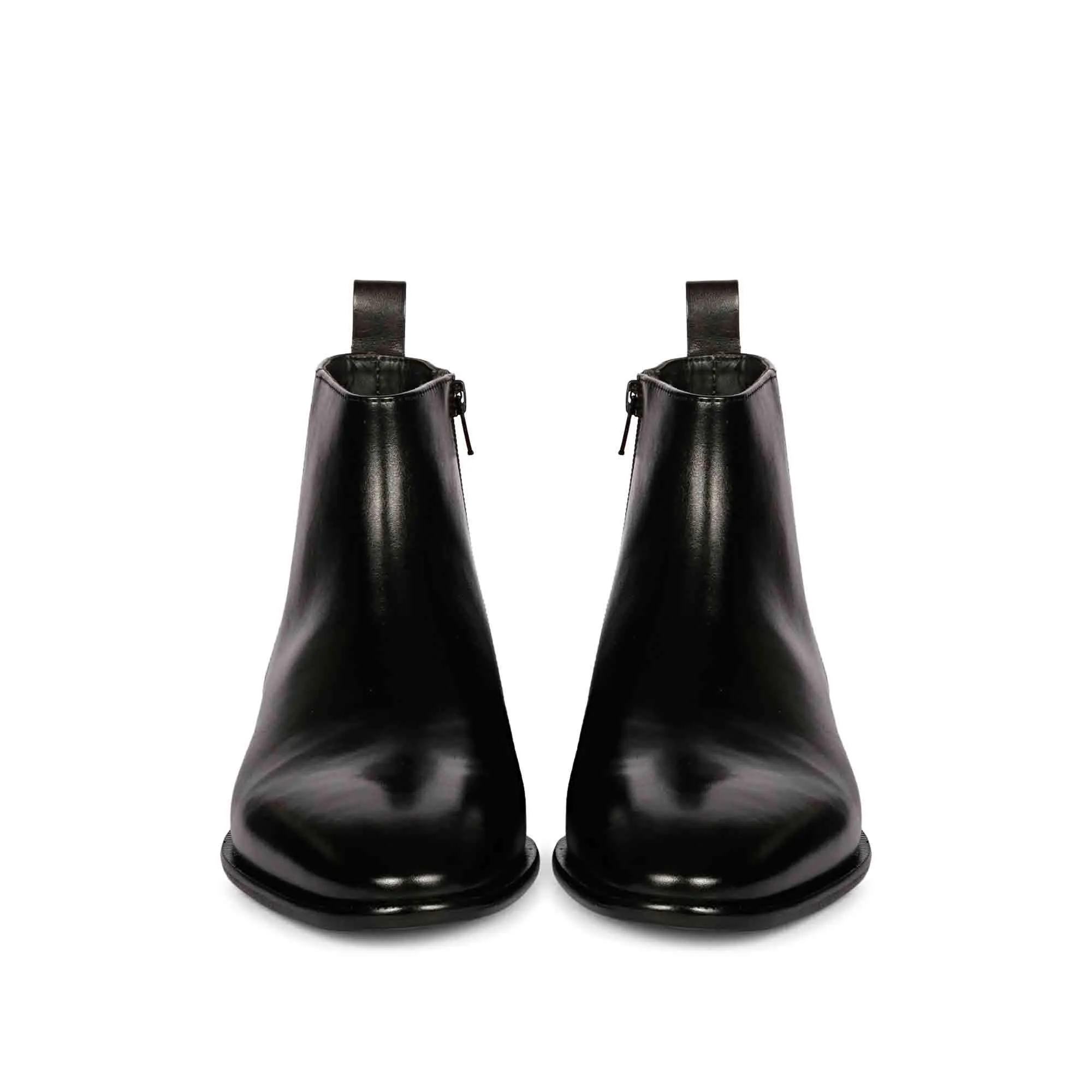 Saint Theo Black Leather Handcrafted Chelsea Boots
