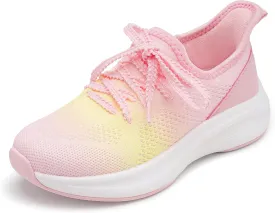 Stelle Girls Sneakers Kids Tennis Running Walking Shoes Slip-On Athletic Non Slip Lightweight Breathable Sport Shoes for Little/Big Kid