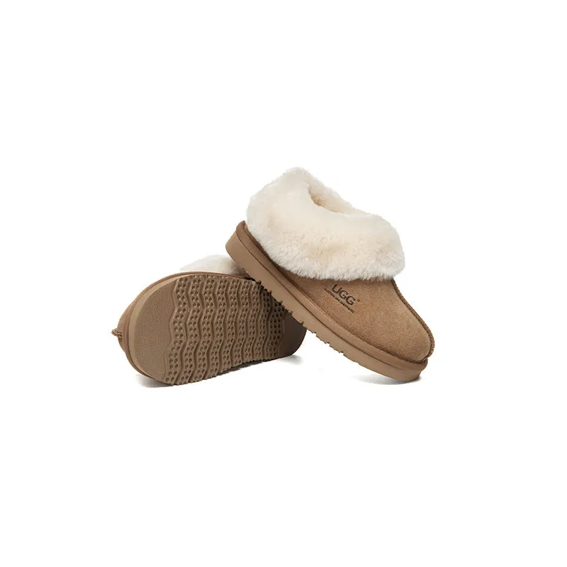 UGG Slippers Kids Sheepskin Wool Ankle Homey