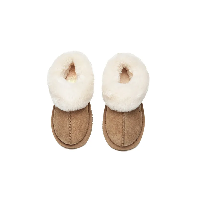 UGG Slippers Kids Sheepskin Wool Ankle Homey