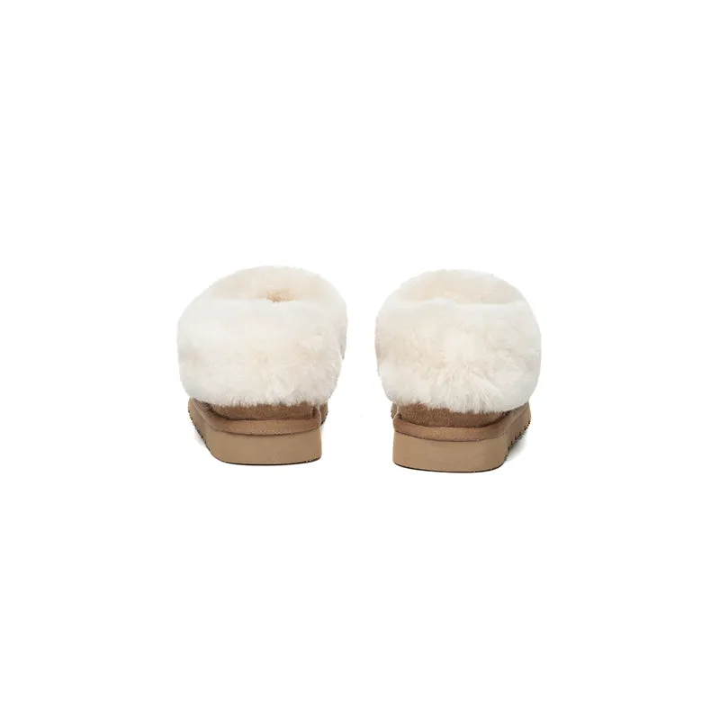 UGG Slippers Kids Sheepskin Wool Ankle Homey