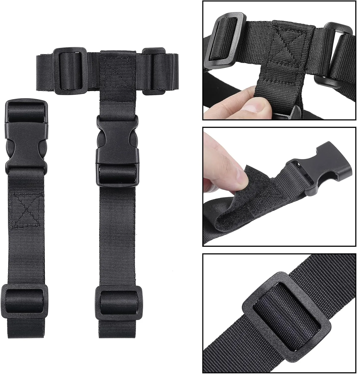 Vigorport Luggage Straps, Luggage Connector Straps for Suitcases Add A Bag and Connect Your 2 Suitcases Together Adjustable Attachment Accessories Belts (1'' Width S Size)