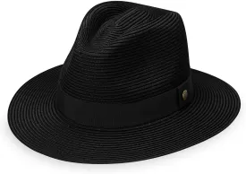 Wallaroo Hat Company Men??s Palm Beach Fedora ?C UPF 50  UV Sun Protection, Wide Brim Sun Hat, Packable Design, Adjustable Size