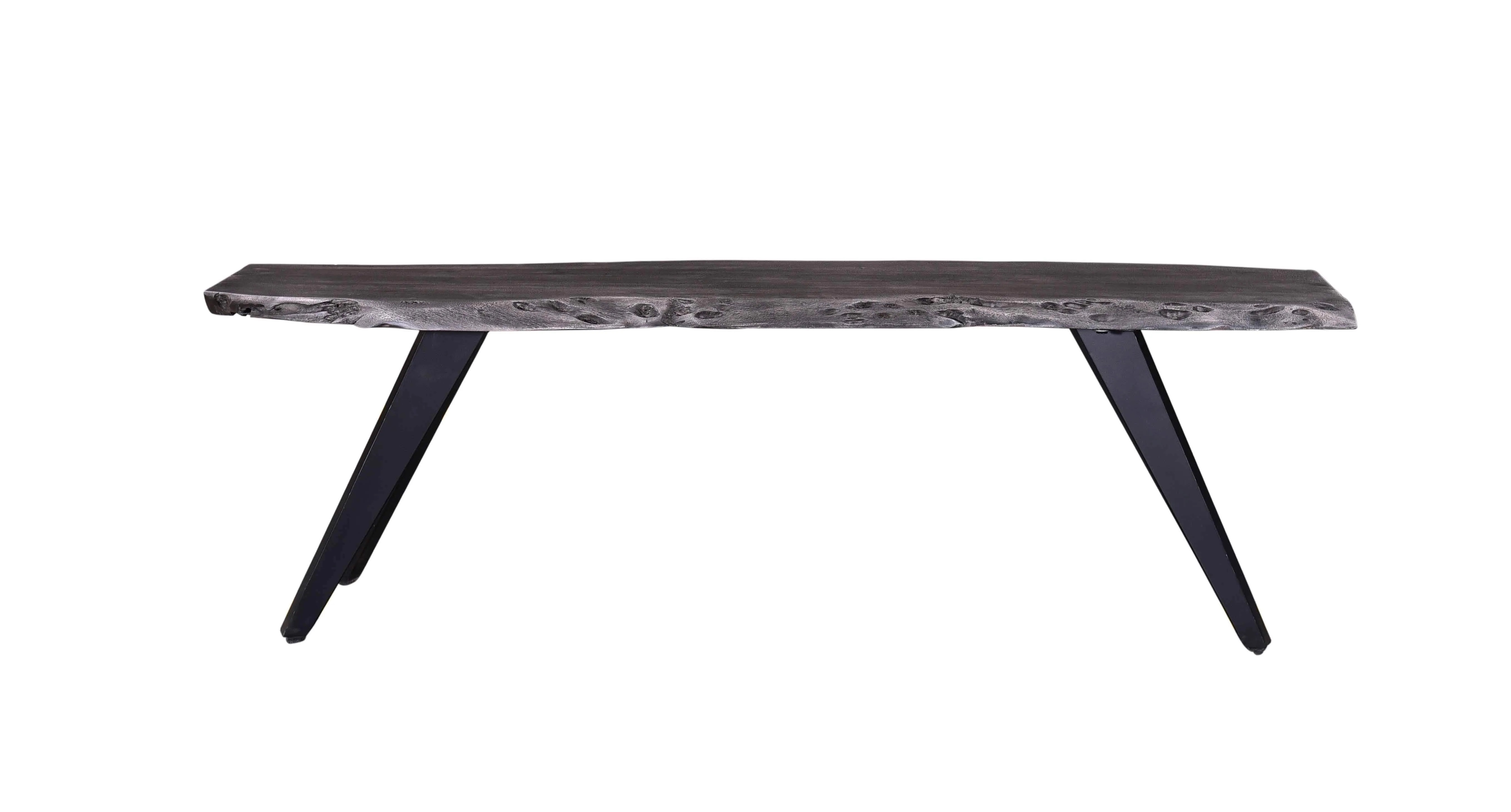 Wexford Wood Dining Bench in Grey and Black