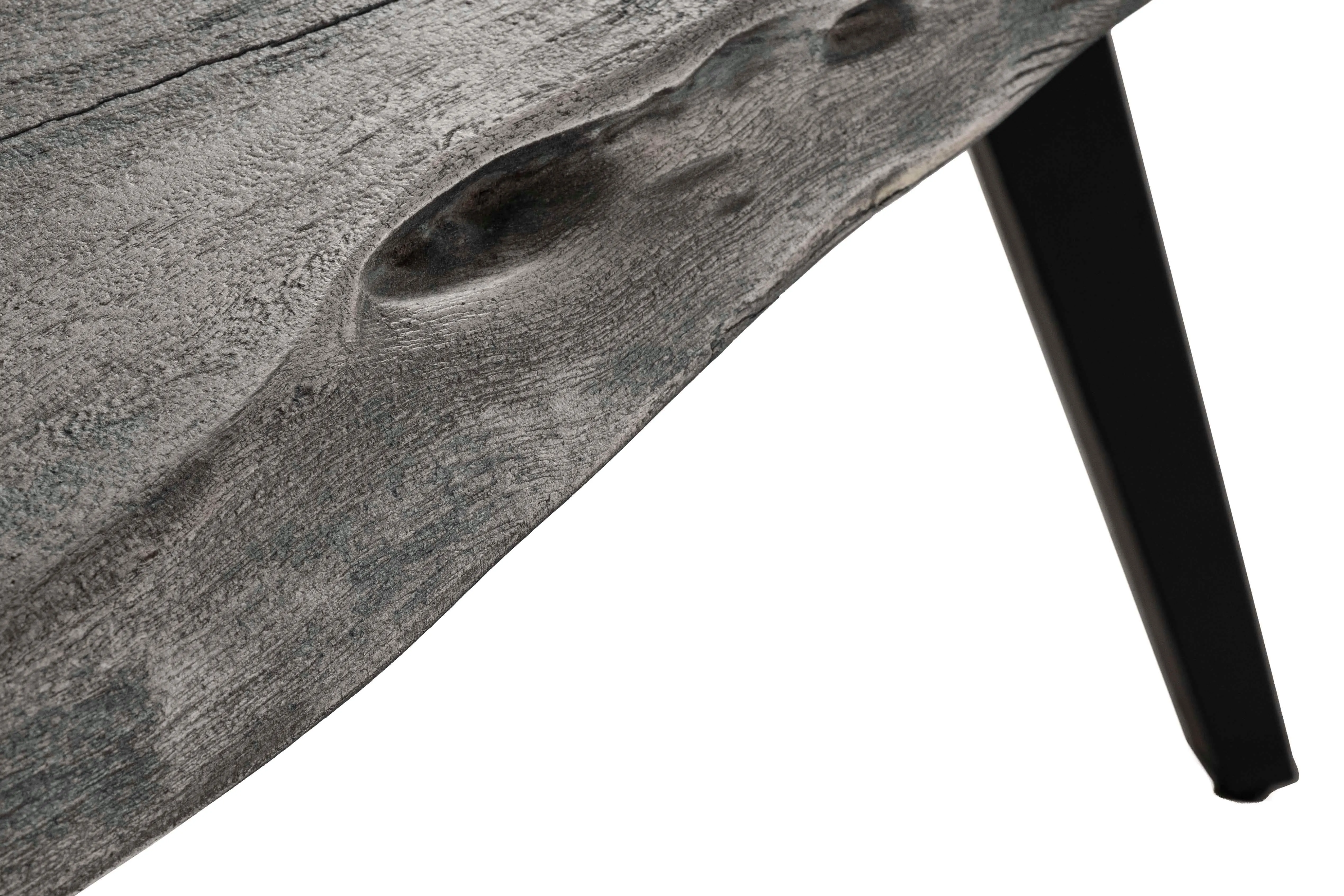 Wexford Wood Dining Bench in Grey and Black